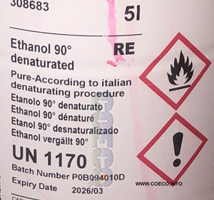 Immagine di ETANOLO ALCOL ETILICO 90° DENATURATO 5l