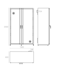 Immagine di ARMADIO PER GAS COMPRESSI LARGHEZZA 1300 MM - BC 1350 S